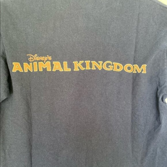 VINTAGE Disney Animal Kingdom T-Shirt Sm Navy Blue Safari Mickey Mouse 1998 Rare - Picture 5 of 6
